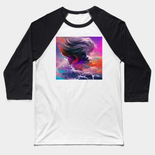 Aesthetic Vaporwave Storm Baseball T-Shirt